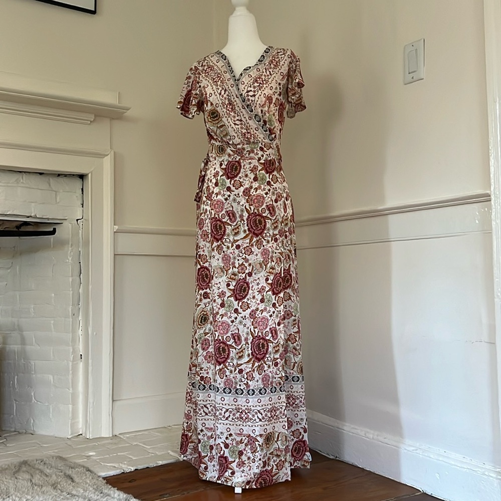 Short Sleeve Wrap Dress